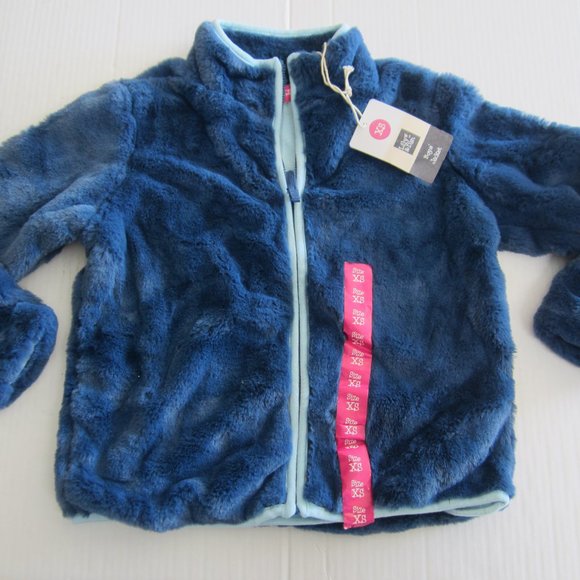 Lily & Dan XS Boys blue fleece jacket NWT - Picture 1 of 4